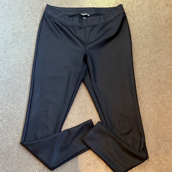 Express Black Women's Powder Coat Leggings - Picture 1 of 3